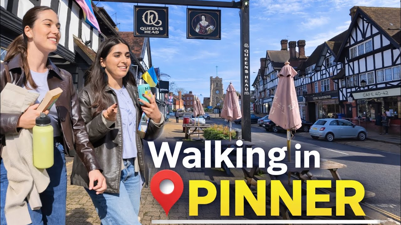 🌷☀️ Spring in Suburban London: Pinner Village Walk | March 2026 | 4K Sunny Day Tour