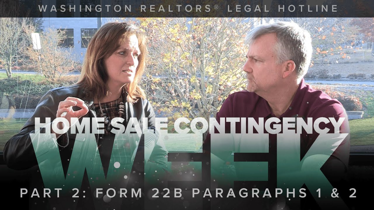 Home Sale Contingency Week, Part 2: Paragraphs 1 & 2