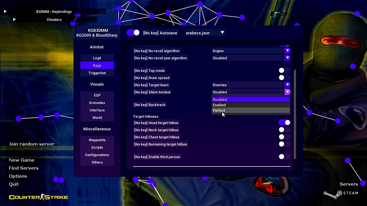 COUNTER-STRIKE 1.6 KGB3DMM HACK / AIMBOT / WALLHACK / RAGE / LEGIT