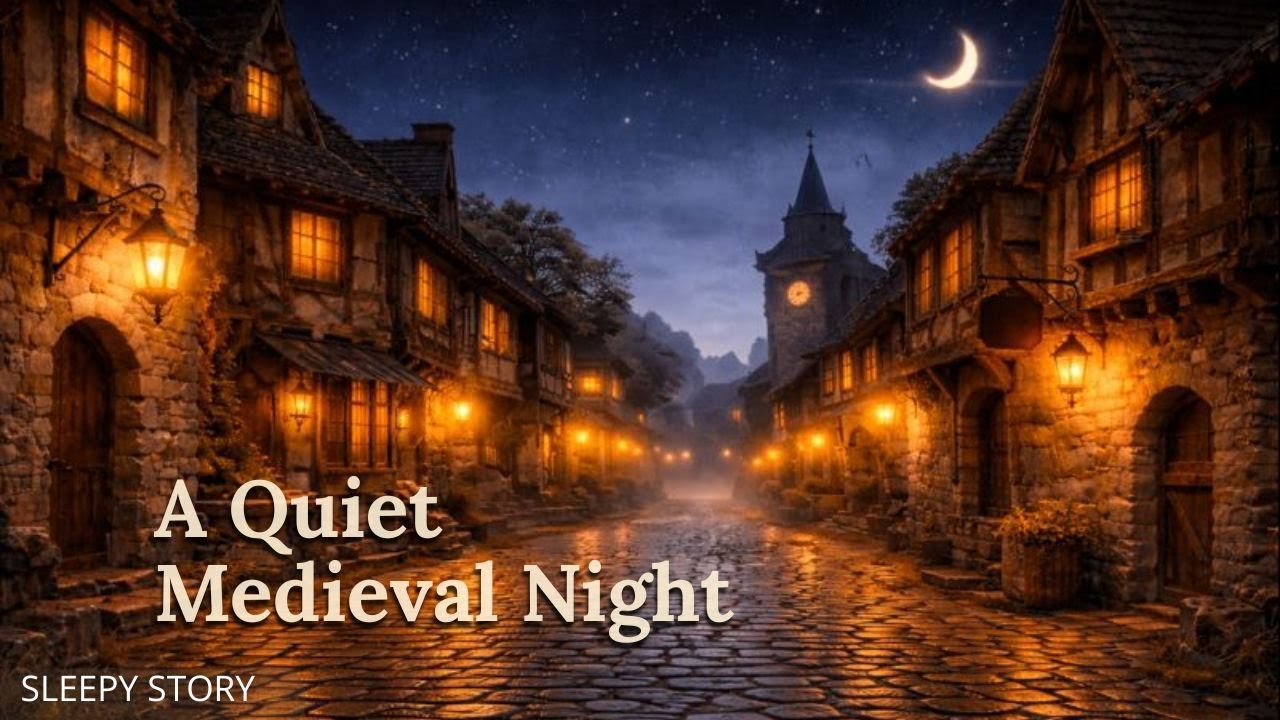 A Quiet Walk Through a Medieval Town at Night | Boring History For