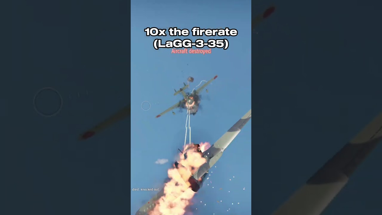 100 times faster fire rate in War Thunder (LaGG-3-35) (insane ending) 