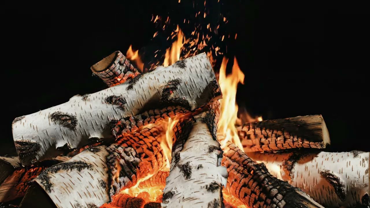 Fireplace Birch Wood 6 Hours- #fires #screensaver #fireplace