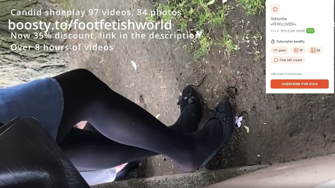 Candid shoeplay & dangling  | Shoeplay videos in public with nylons & pantyhose in flats and heels