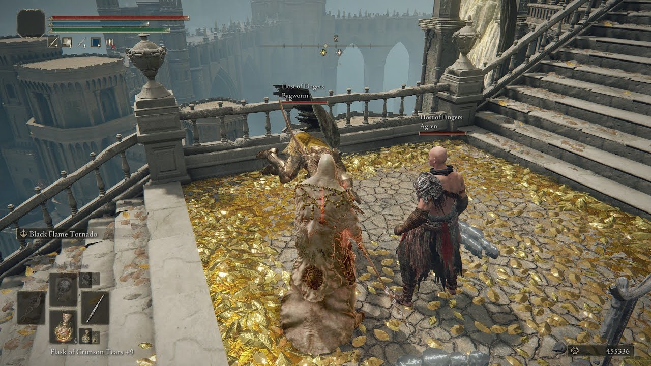 Elden Ring Coop - Apóstolo da Pele Divina contra Morgott e Nobre