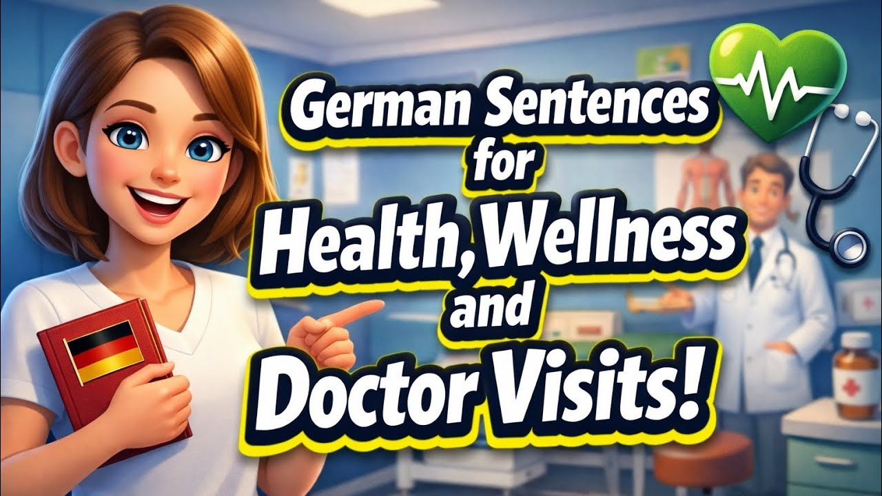 German Sentences für Gesundheit, Arztbesuch & Wohlbefinden👍🏻👍🏻🇩🇪🇩🇪