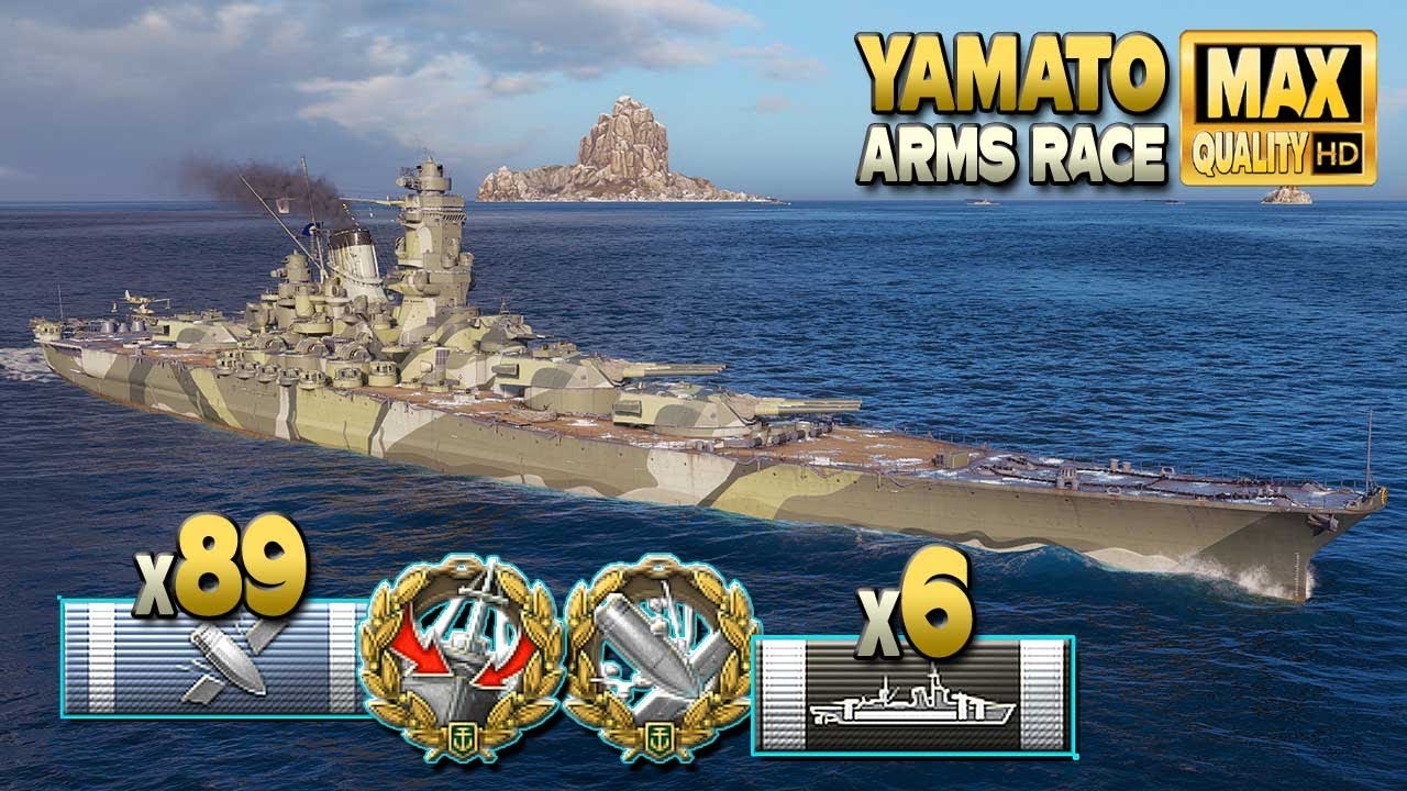Линкор Ямато: Старушка с кувалдой - World of Warships