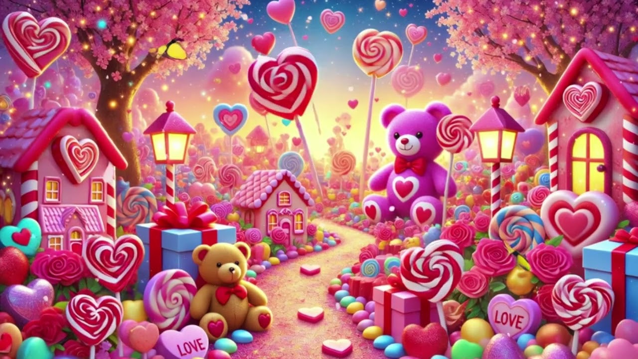 Good Mood Jazz Instrumental Background Music 💕 Valentine’s Day Candy Town to Work, Study or Relax