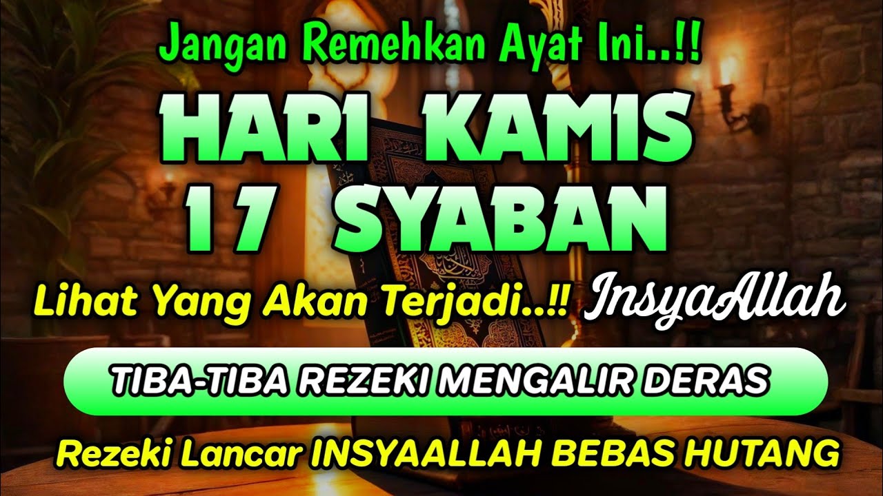 Sempatkan Baca 1x Setelah Subuh | Doa Pembuka Rezeki Dari Segala Penjuru, Pelunas Hutang