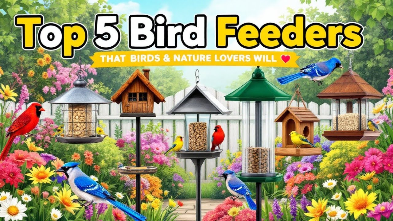 Top 5 Bird Feeders That Birds & Nature Lovers Will ❤️
