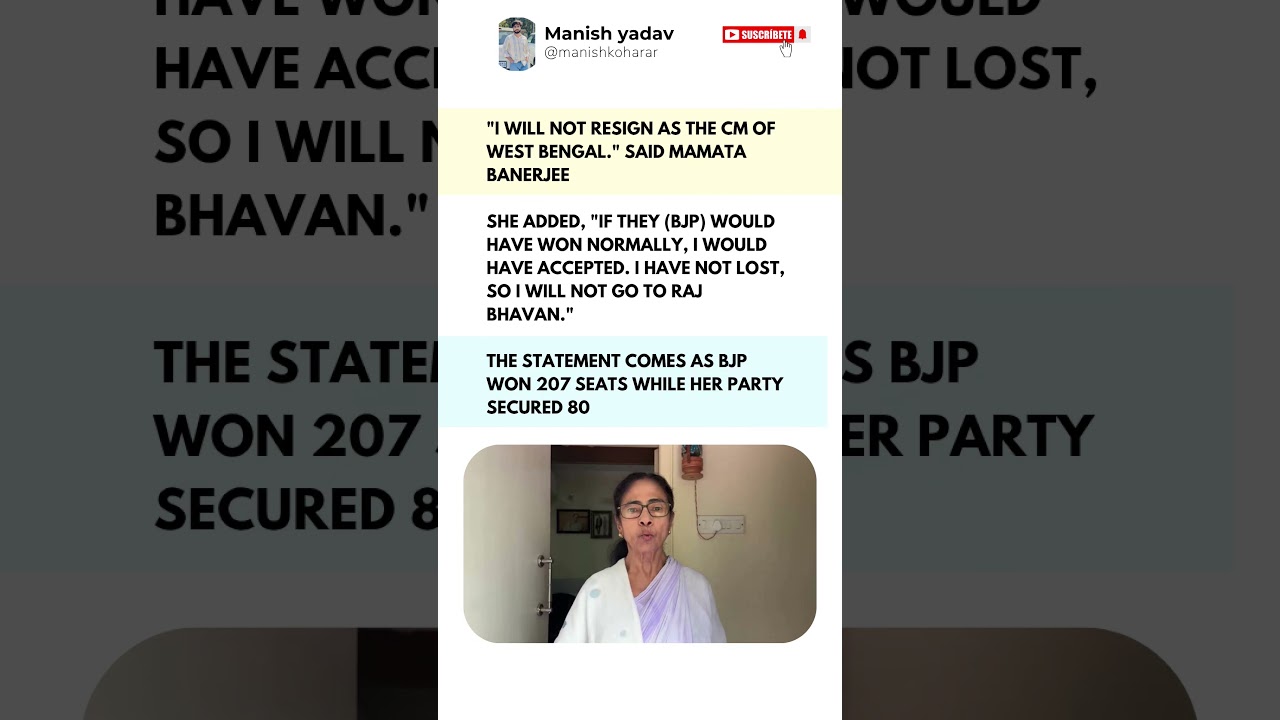 Mamata Banerjee Refuses to Resign Despite Election Results! 🚨
