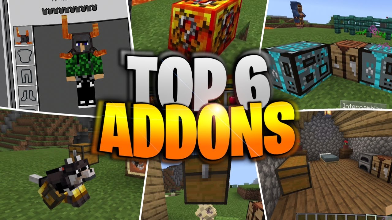 TOP 6 ADDONS [MODS] PARA MINECRAFT PE/BE  1.16 a 1.16.40| PACK DE ADDONS PARA TU MUNDO SIRVIVAL MCPE