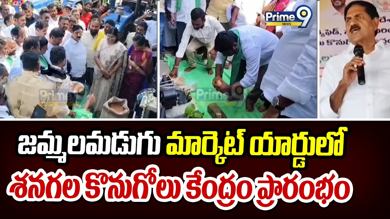 జమ్మలమడుగు మార్కెట్ యార్డులో శనగల కొనుగోలు కేంద్రం ప్రారంభం | Kadapa District | Prime9 News