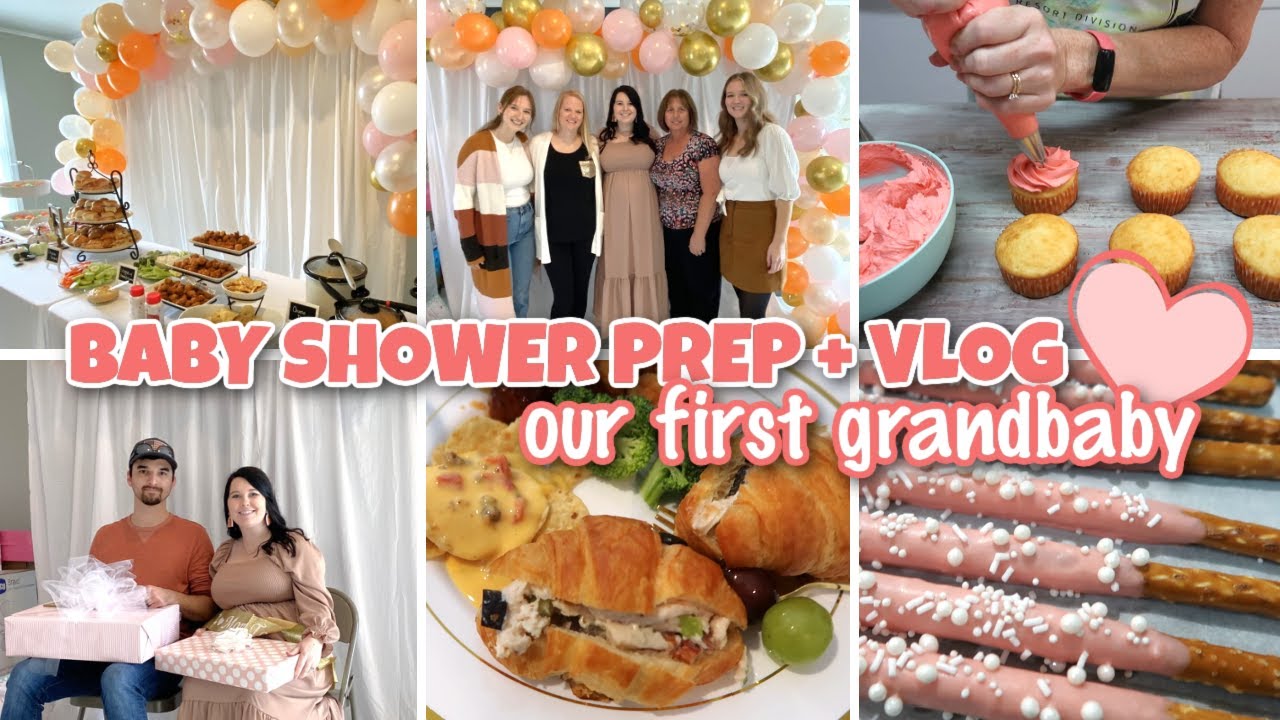 BABY SHOWER PREP + VLOG / OUR FIRST GRANDBABY / LITTLE PUMPKIN BABY SHOWER