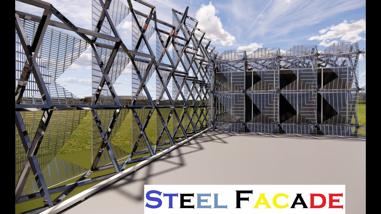 BIM Revit Tutorial = Steel structure Facade in Revit