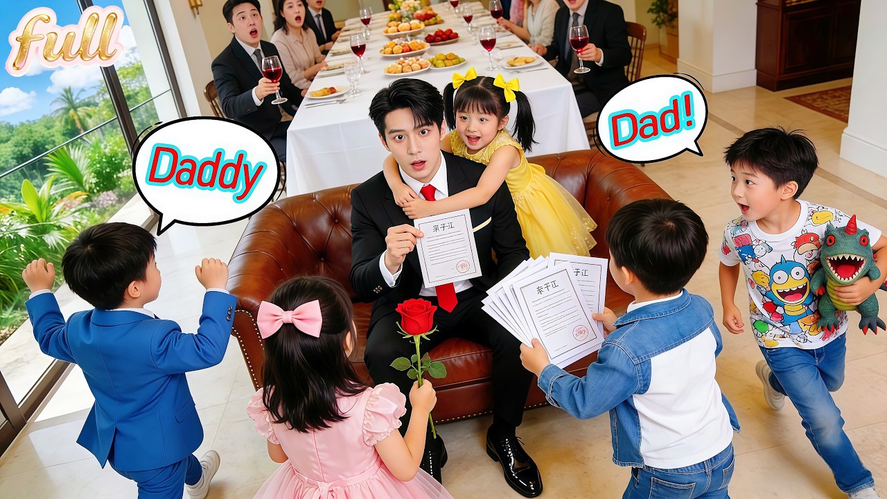 Everyone Mocked CEO As Infertile,Suddenly! Five Genius Kids Burst In Yelling“Dad!”—All Were Stunned!