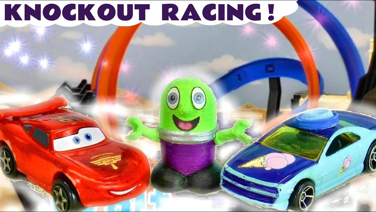 Knockout Racing with Lightning McQueen and the Funlings Cars