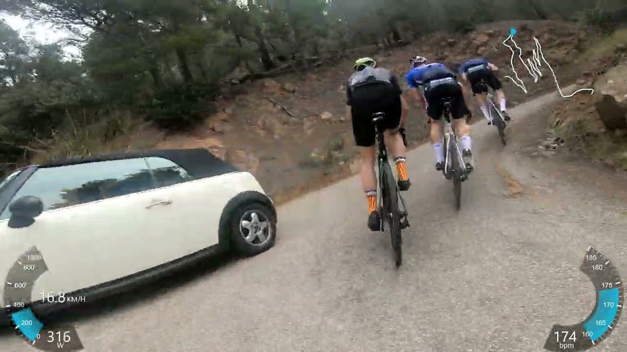 Mallorca - Climbing from Port de Valdemossa with Eero and passing PROs