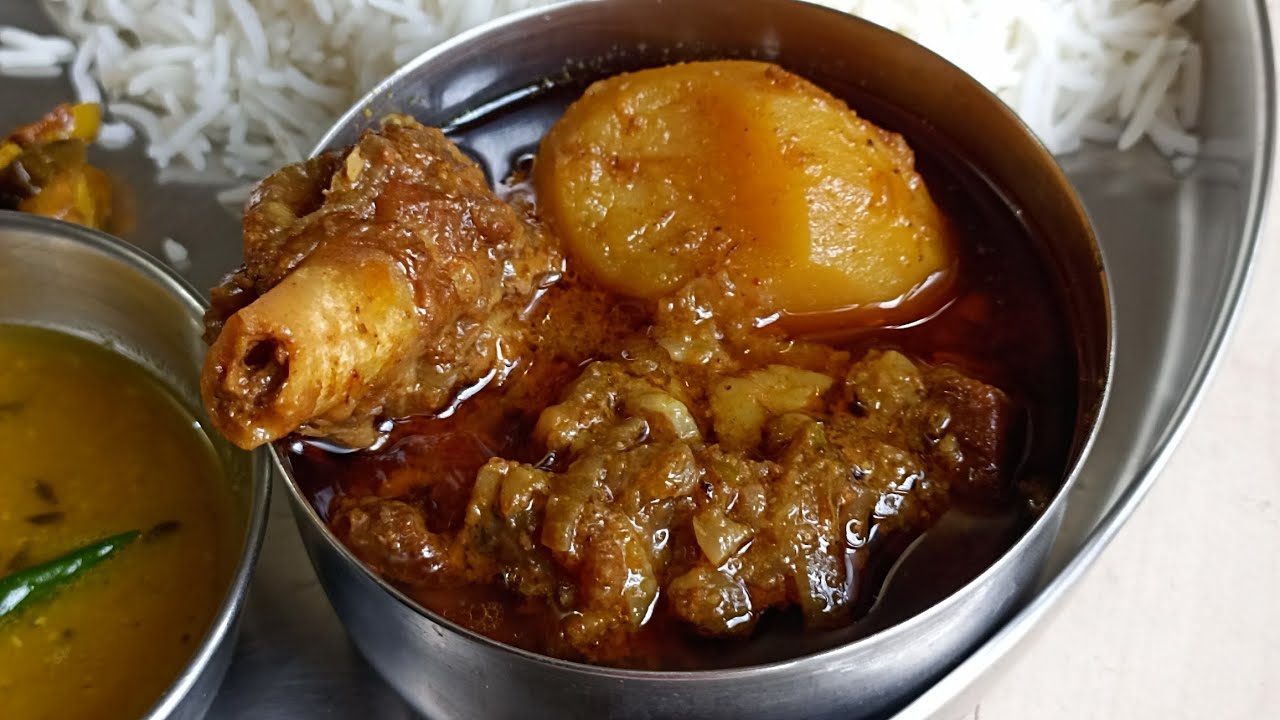 আলু দিয়ে পাঁঠার মাংসের ঝোল | MUTTON CURRY | elvisideas3968
