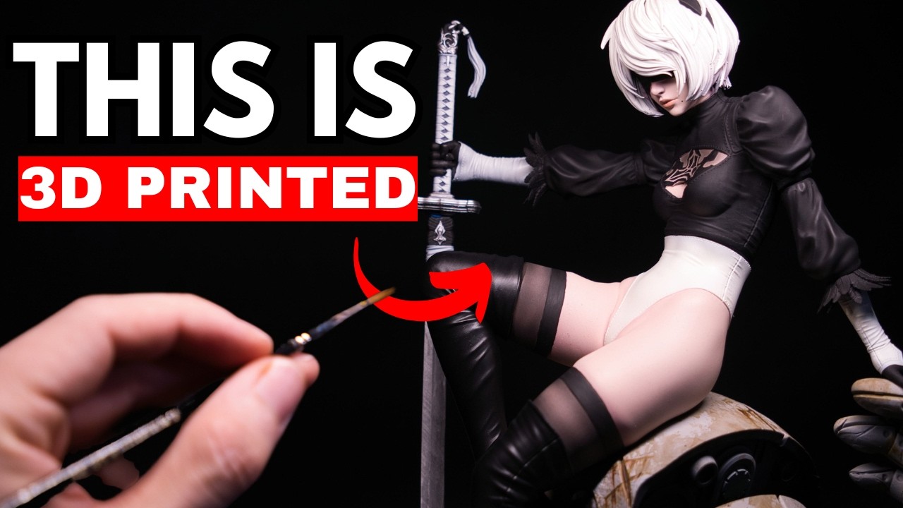 3D Printing a 2B Statue from NieR: Automata