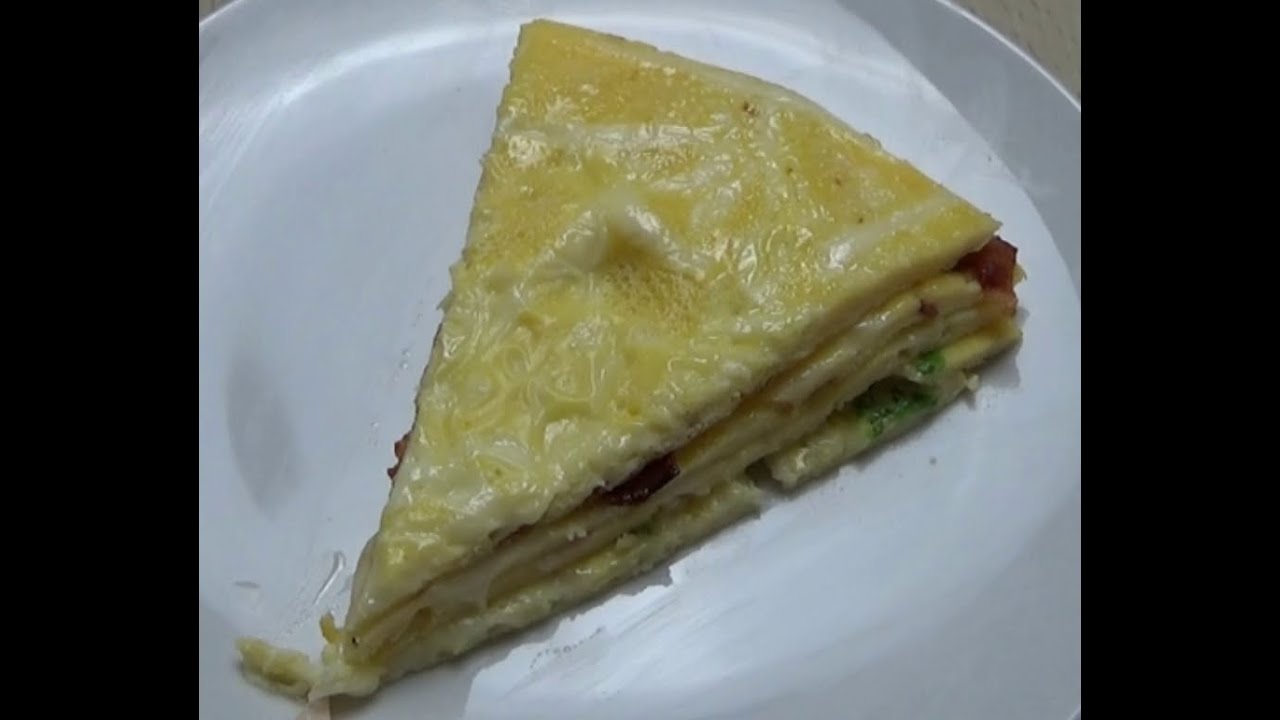 Omelette Cake! Quick and Easy Breakfast Recipe.