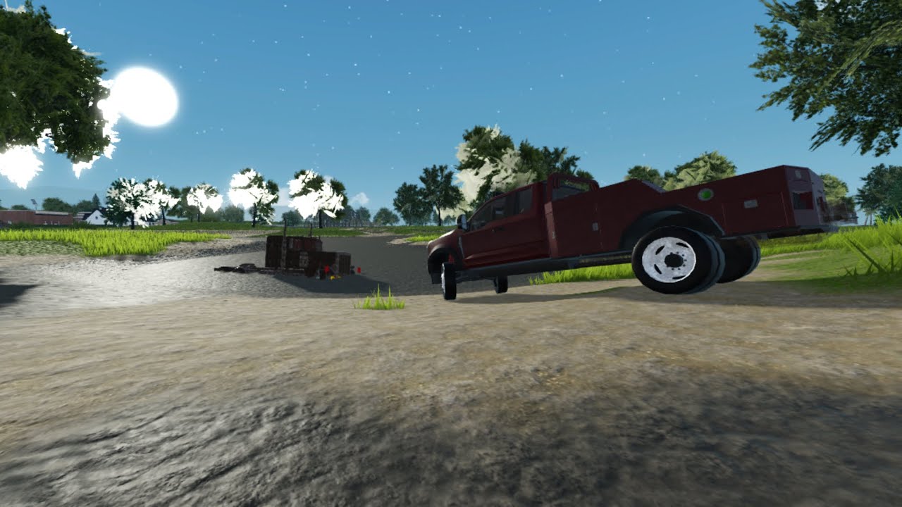 There was a semi that was in mud (HARD TO GET OUT THE MUD)