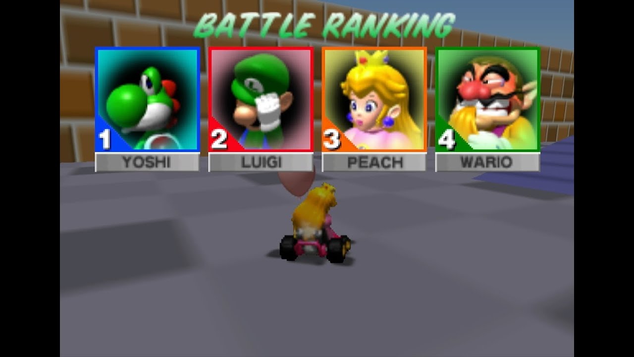 Mario Kart 64 4-Player Battle Mode (3)