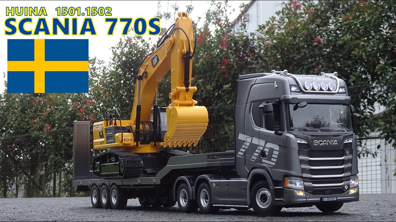 【HUINA 1/18 SCALE 1501/1502】SCANIA 770S 屋外シェイクダウン  #ラジコン #トイラジ #スカニア #トレーラー