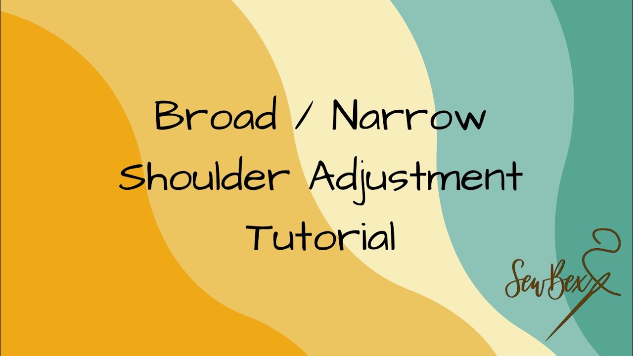 Broad / Narrow Shoulder Adjustment Tutorial! SEWING pattern alterations-simple and quick!