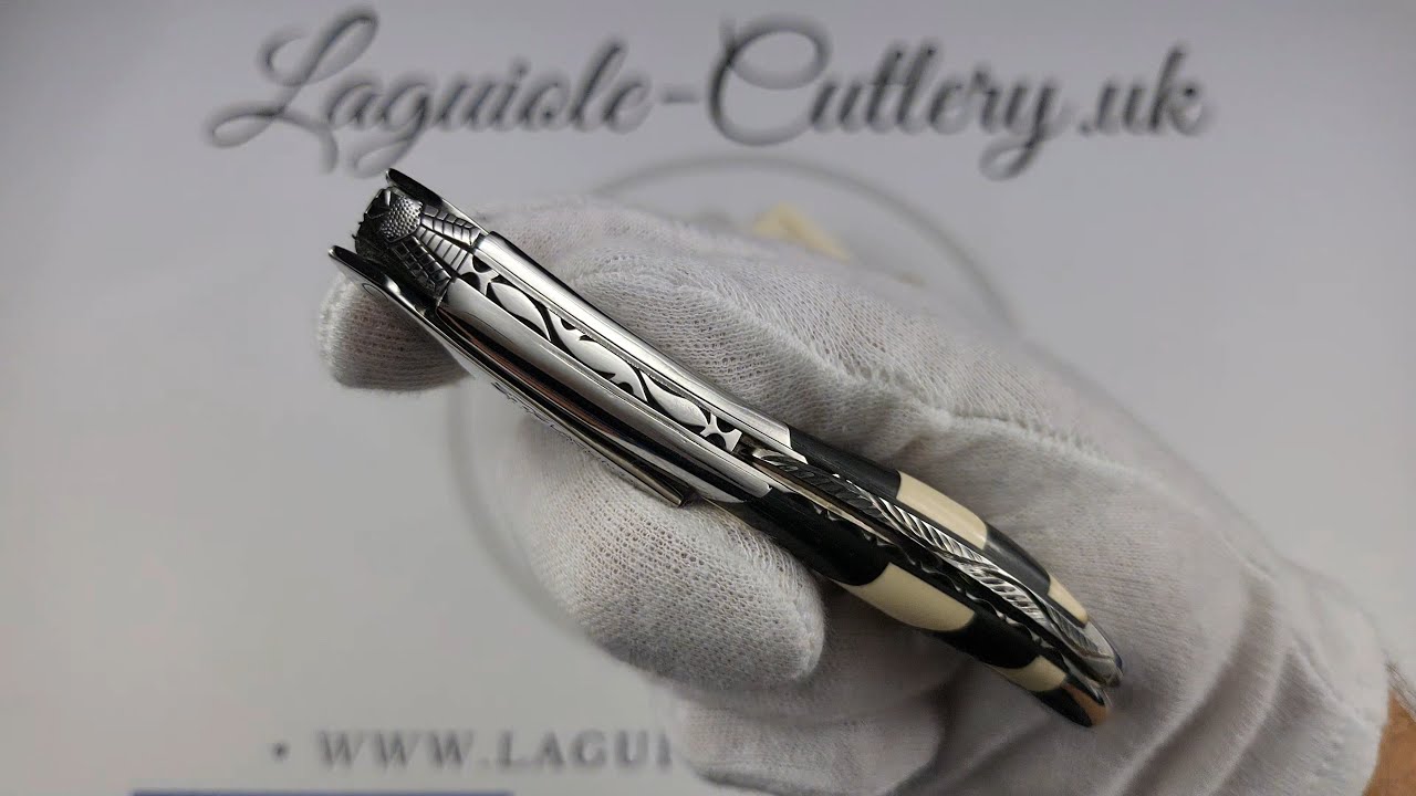 Laguiole Sommelier Corkscrew - Crafted Bee Edition - Mammoth Ivory/Ebony Wood Inlay