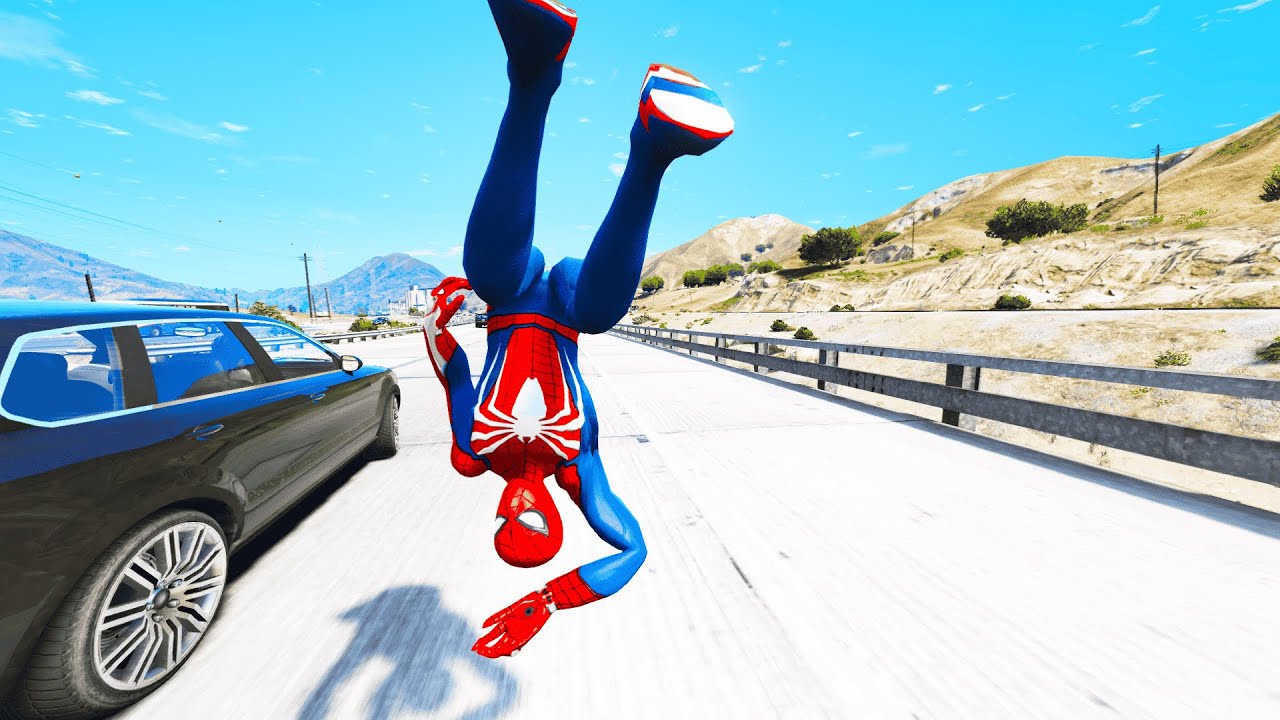 GTA 5 Water ragdolls | SPIDERMAN Jumps/Falls Compilation (Funny Moments) #01 ragdoll high jump