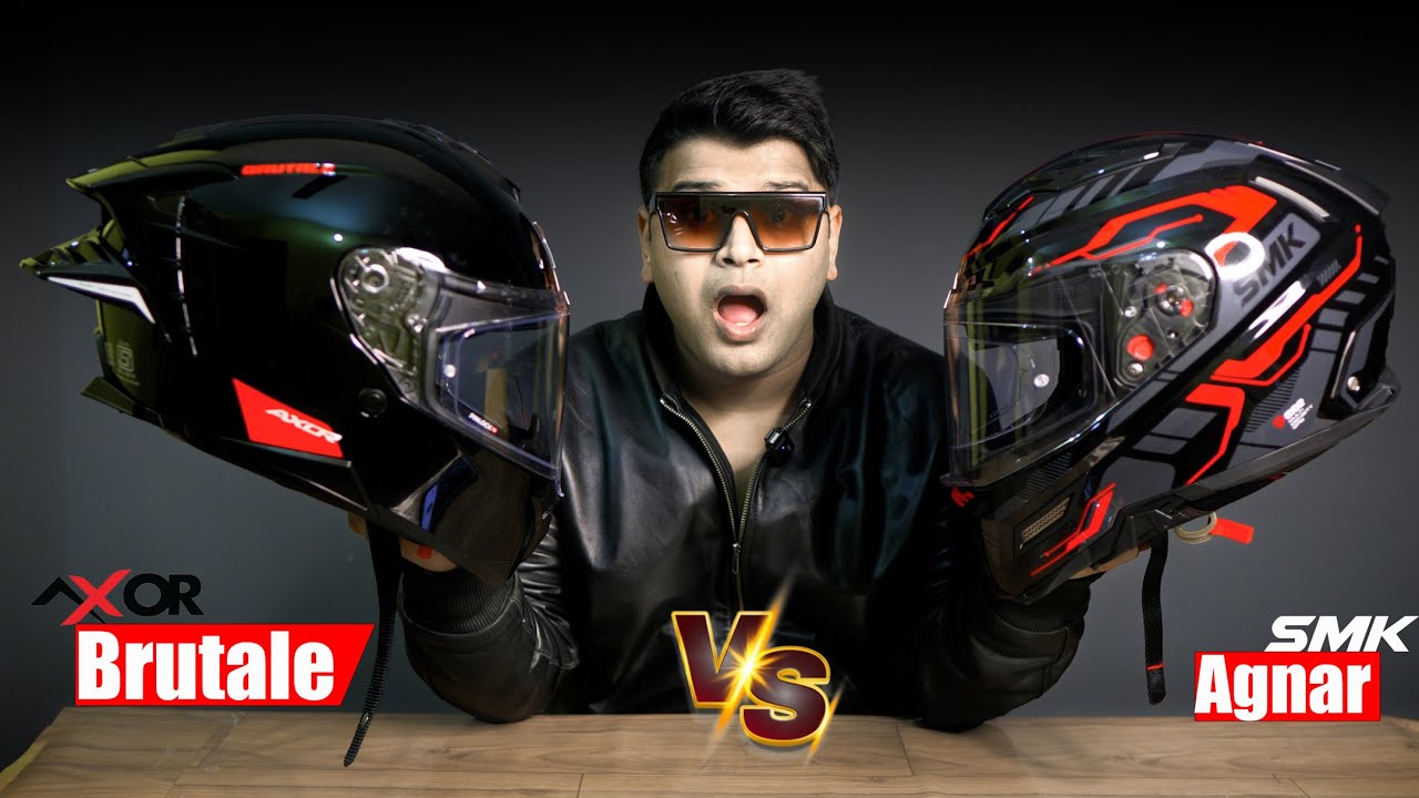Which is Best? SMK Agnar vs Axor Brutale Helmet | Best Budget Helmet in 10000 | Agnar Vs Brutale