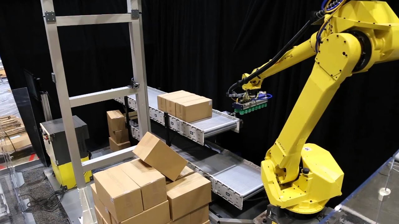 New Palletizing Robot Uses Vision to Read QR Codes and Accurately Palletize Boxes