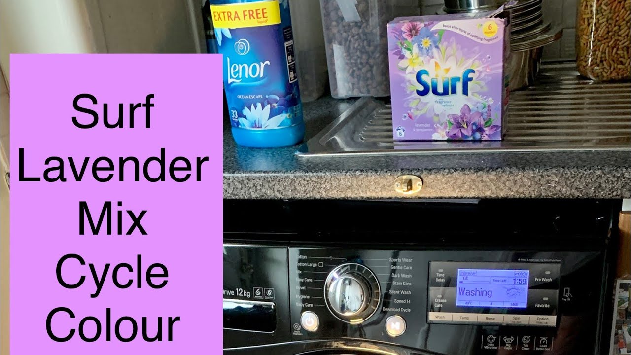 Surf Lavender, LG Direct Drive, Mix Cycle, Colour Load 40c