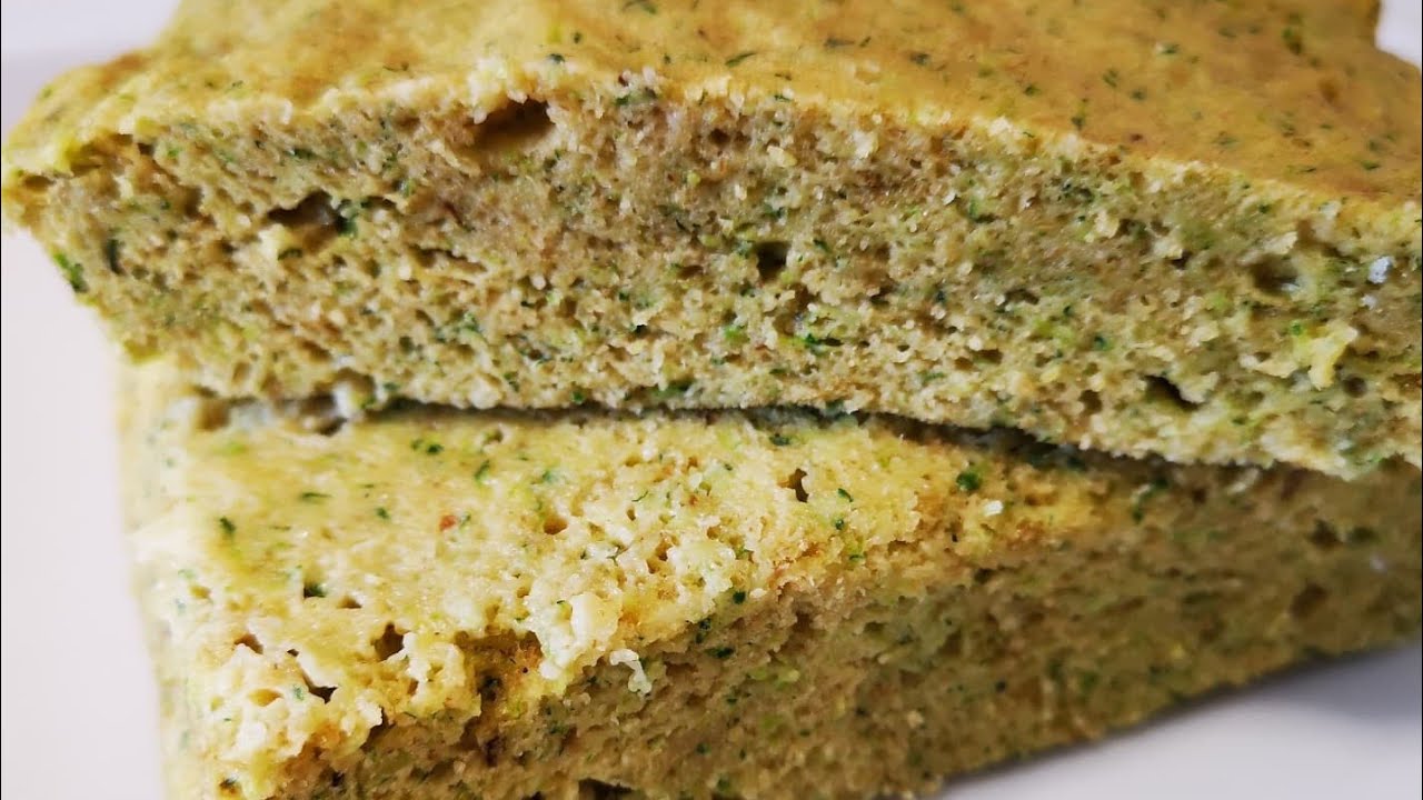 Pan de Calabacín con sólo 4 ingredientes y sin horno en 5 minutos sin gluten ni lácteos