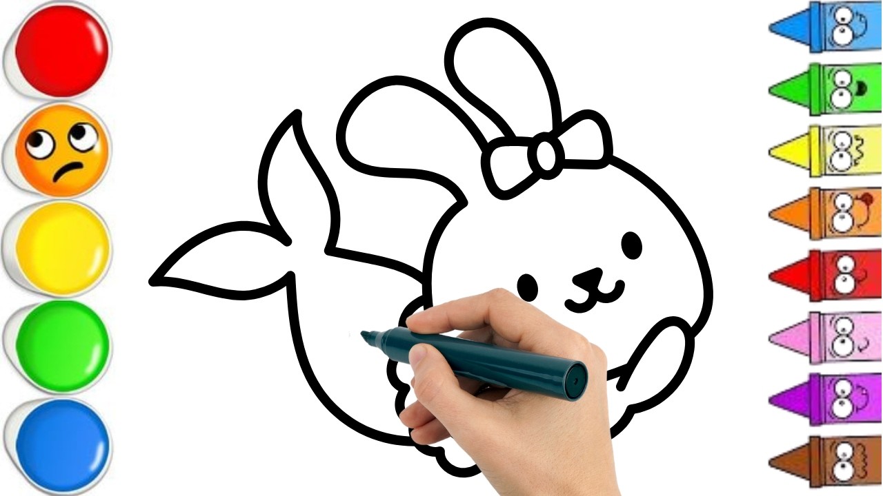 How To Draw fish . Easy Drawing, Painting & Coloring For Kids and Toddlers_🌈🎨