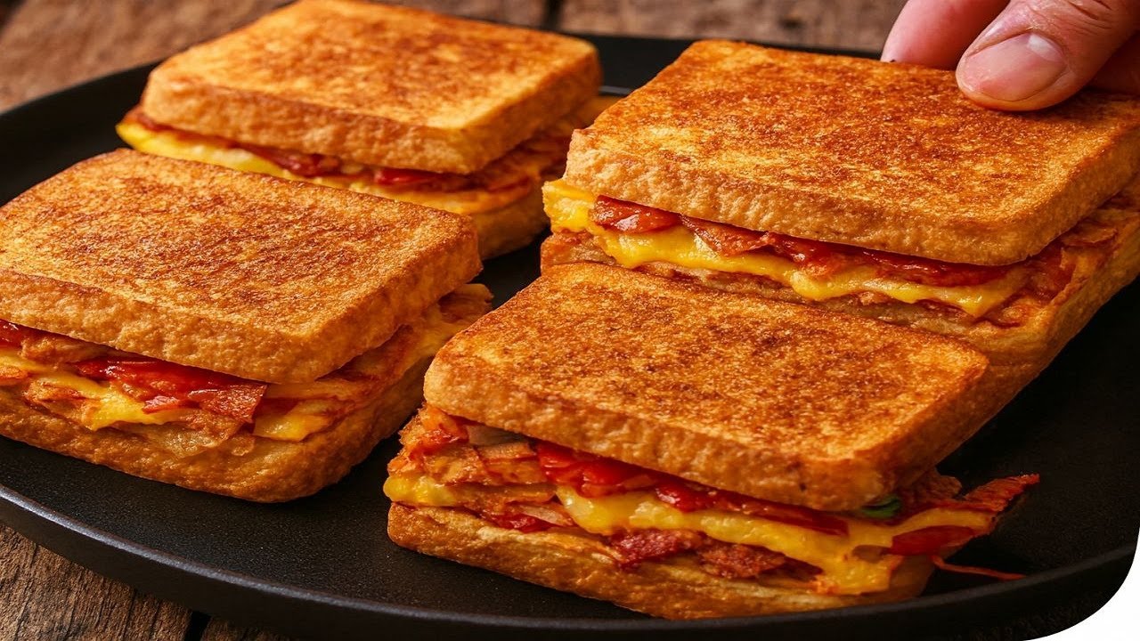 You've never had such a delicious breakfast - crispy toast with egg and cheese in just 5 minutes!