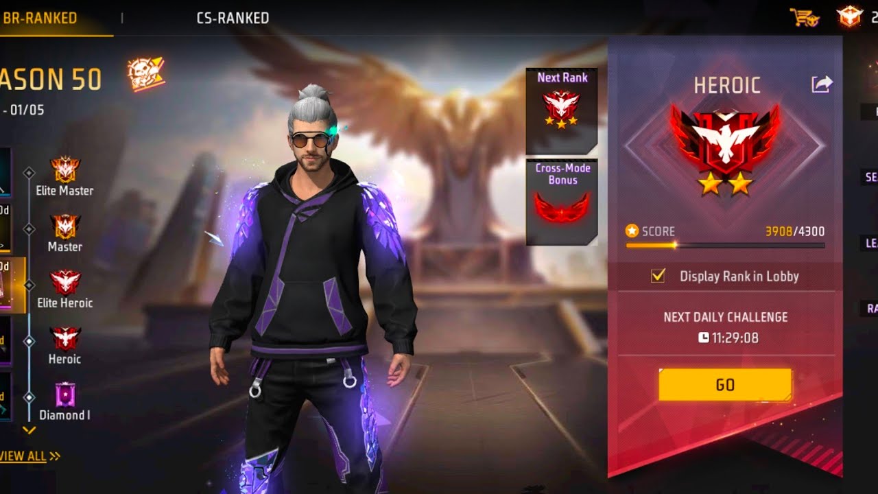 🔴[Live Free Fire New Rank Season BR Rank Push Live !!