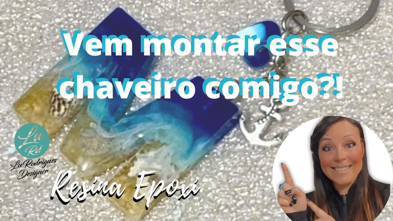 Montagem de Chaveiro tema Mar de Resina