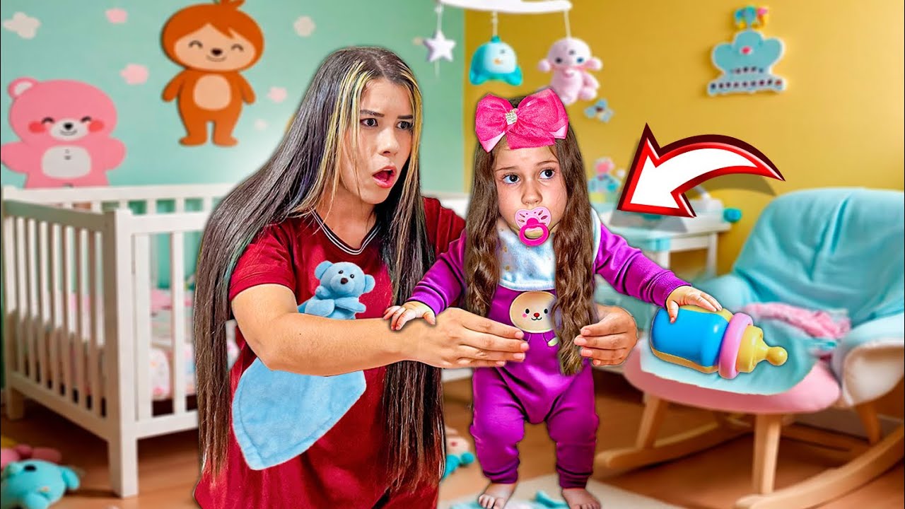 LAYRA VIROU UMA BEB&Ecirc; E A LARISSA TEVE QUE CUIDAR DELA!