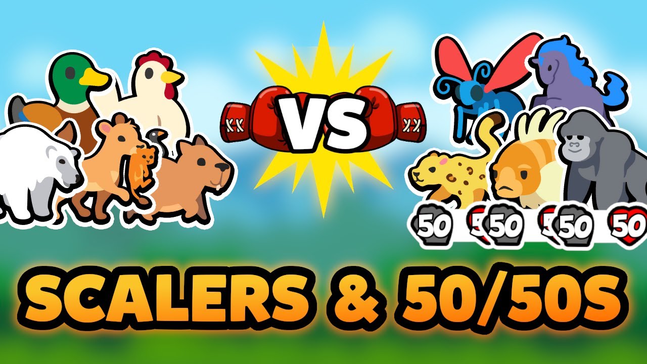 Super Auto Pets but we can only use SHOP SCALERS & 50/50S