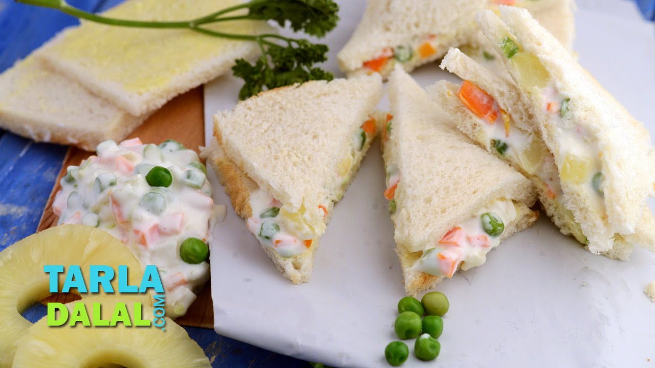 Russian Salad Sandwich by Tarla Dalal