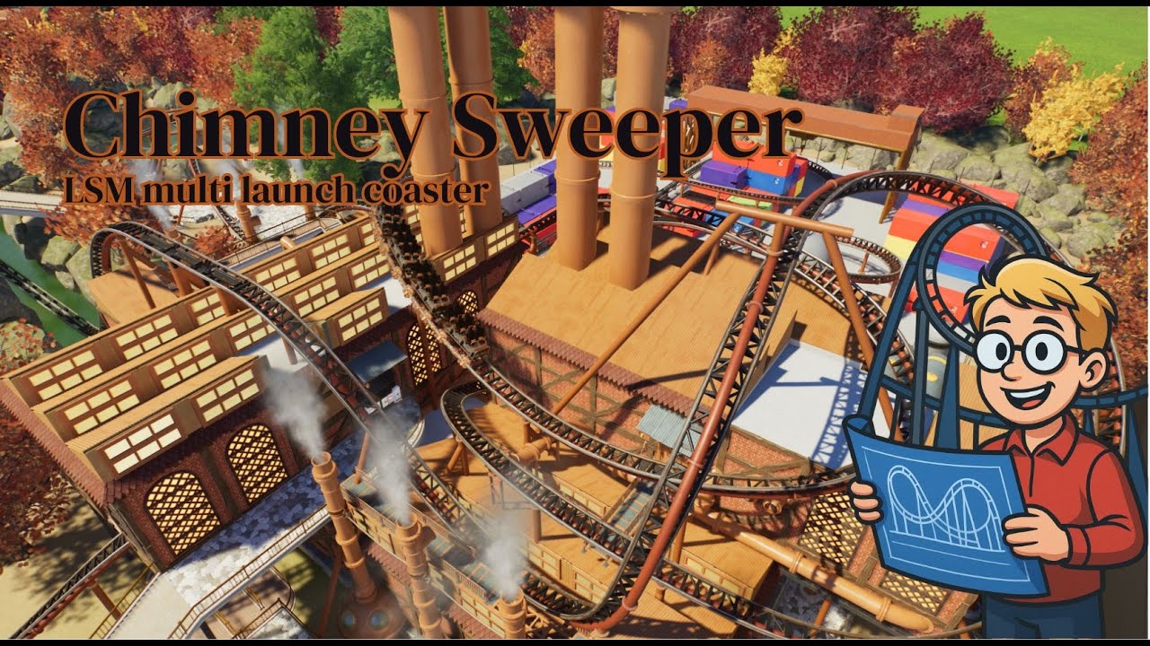 Chimney Sweeper (Steampunk themed LSM multi launch coaster) - Planet Coaster 2 - Triatek