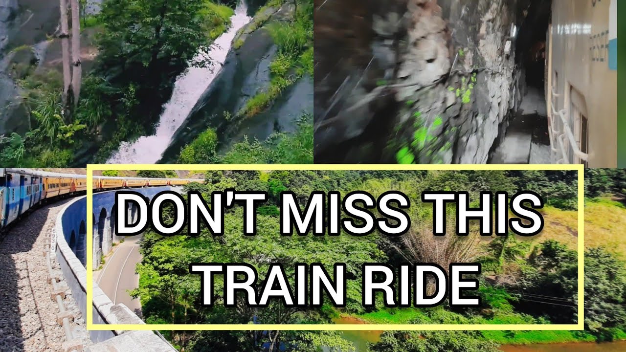 Beautiful Train Ride . Punalur Sengottai Ghat section. Mini Konkan !  Kollam Chennai express 2021