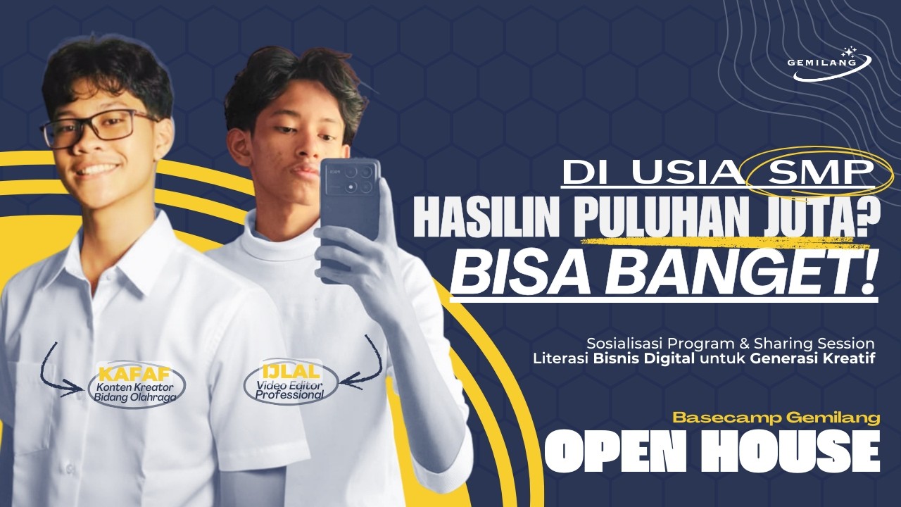 Masih SMP sudah hasilin puluhan juta? Bisa dong! || Sharing Session Literasi Bisnis Digital