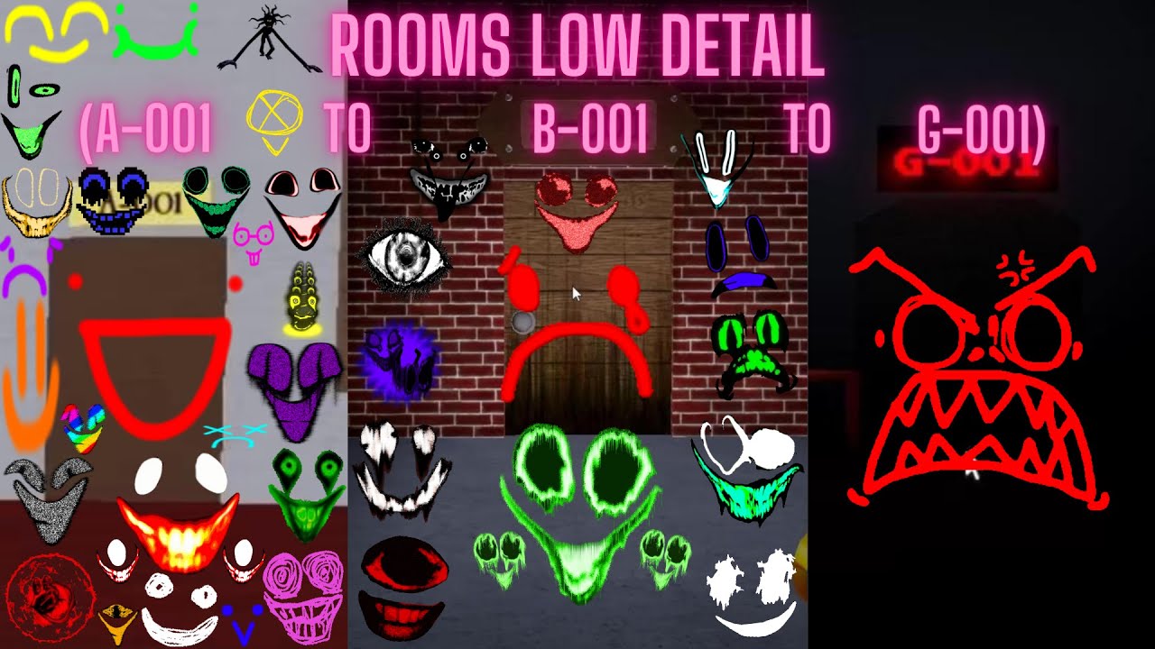 Rooms low detail (A-001 to B-001 to G-001)