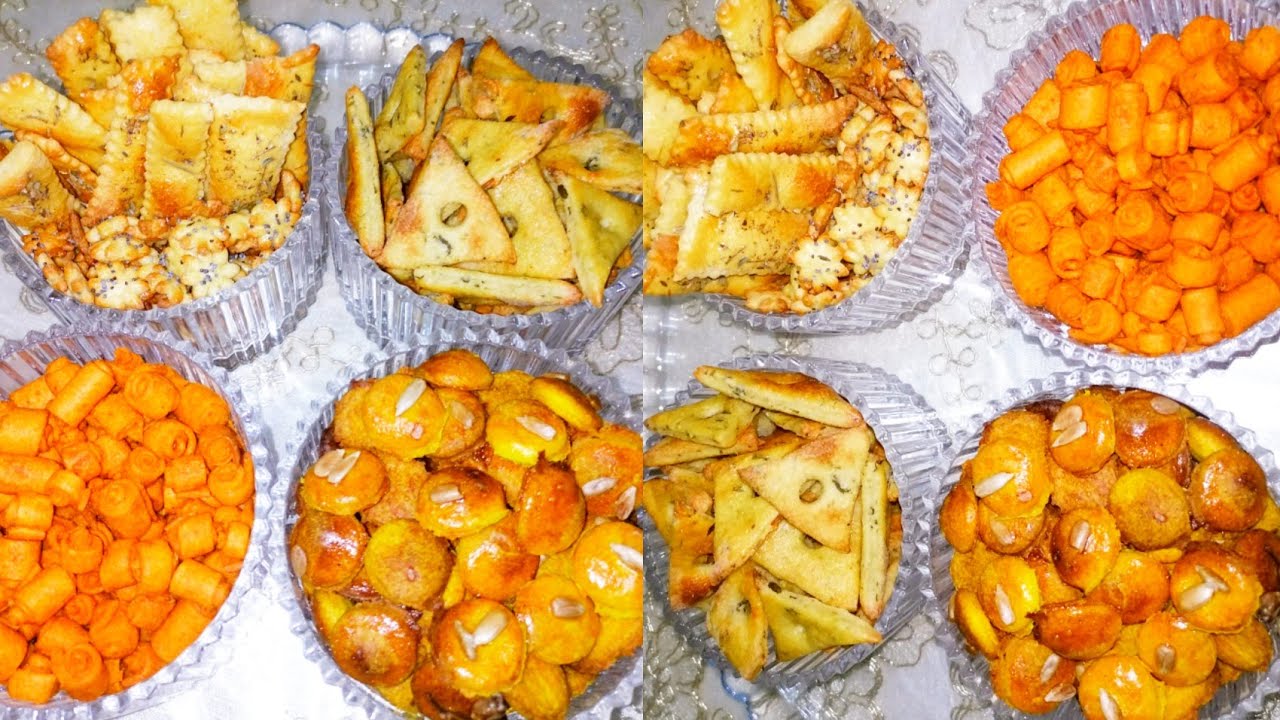 ##مملحات## عاشوراء بدقيق القمح الكامل بدون زبدة ولا بيض ولا حليب هشاش ومقرمشين بأربع نكهات مختلفة👍
