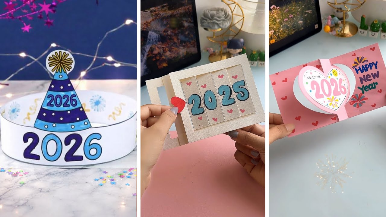 10 Easy New Year craft ideas/ Paper craft/ how to make /DIY/school project/Mukta Art & Craft