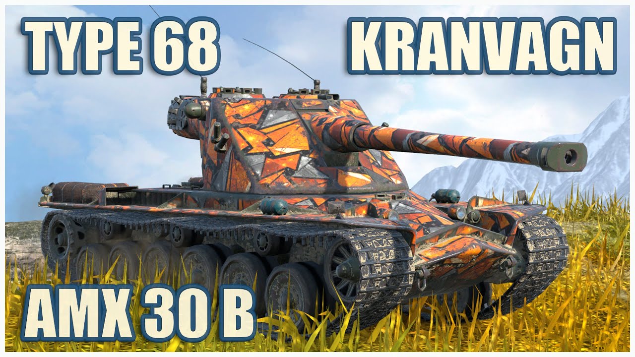 Type 68, Kranvagn & AMX 30 B • WoT Blitz Gameplay