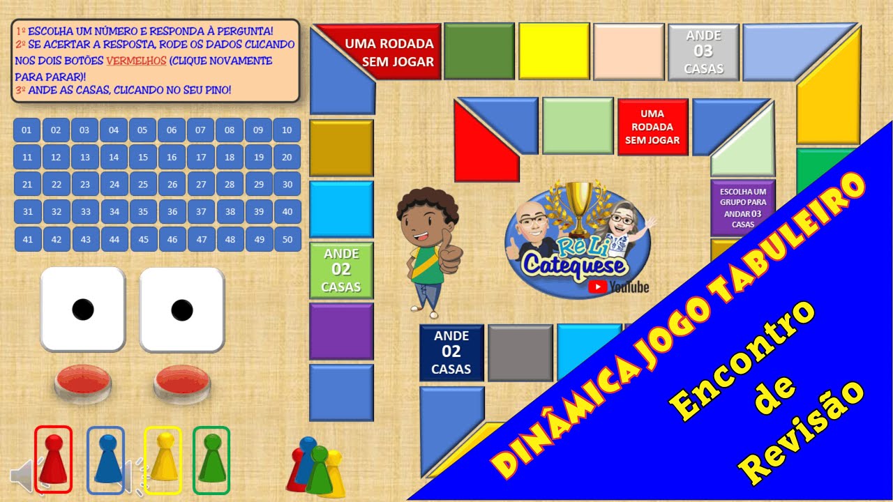 DIN&Acirc;MICA DE REVIS&Atilde;O | JOGO DO TABULEIRO | CATEQUESE