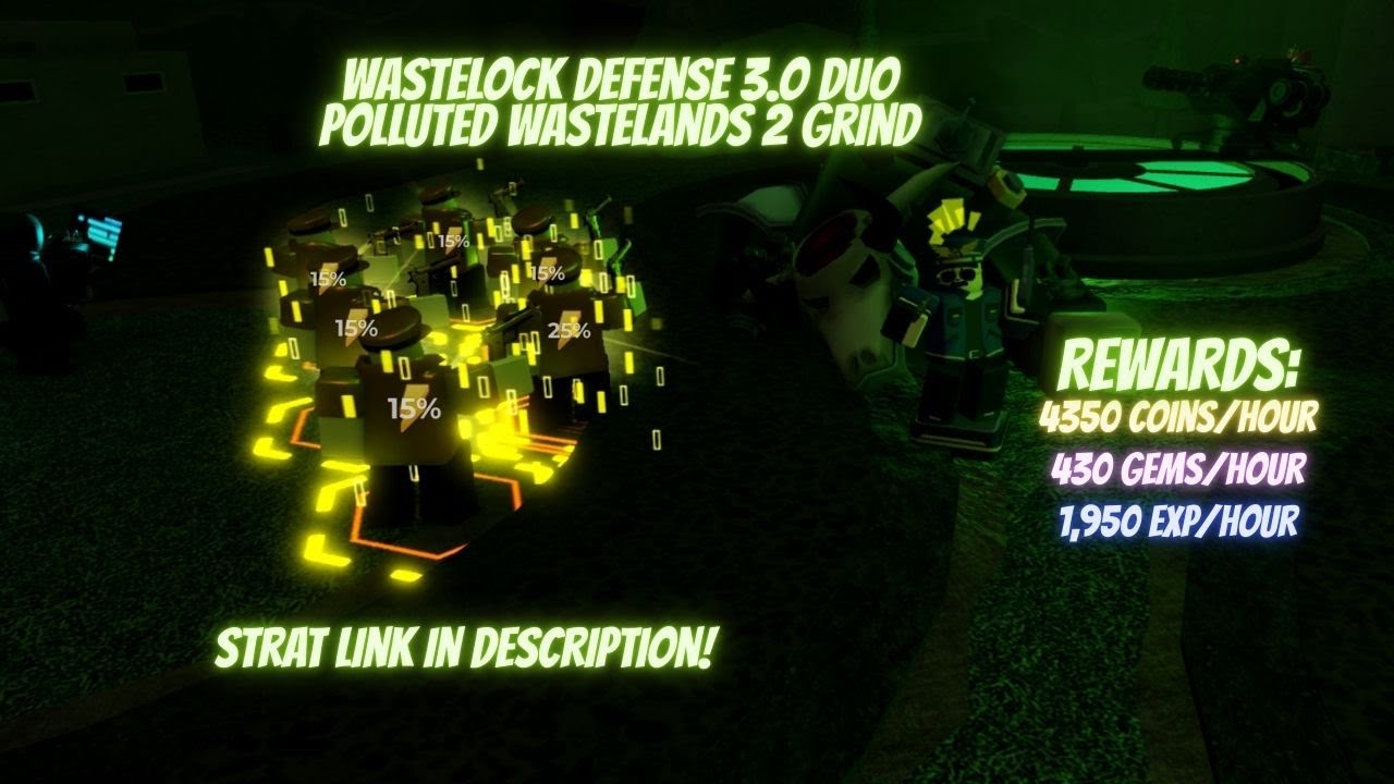 How to farm Polluted Wastelands 2  | Wastelock Defense 3.0 Special Towers Duo Player 2